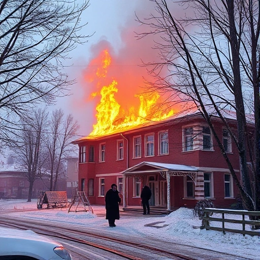 Пожар в центре Иваново